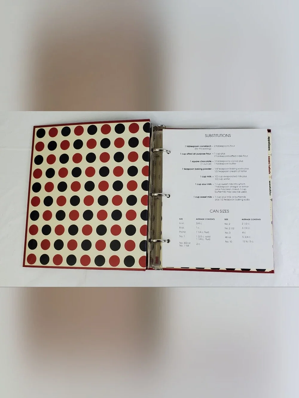 Hallmark Recipe Book Organizer Refillable Tabbed Dividers w/ Recipe Cards - EUC